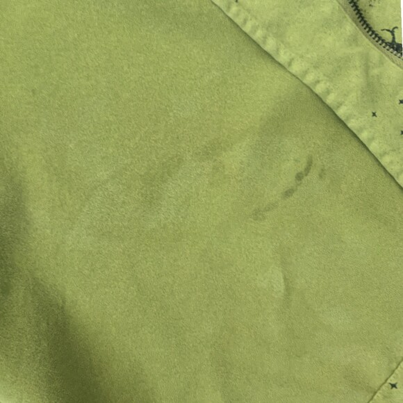 Vintage Chico’s Size 3 Button Front Blouse Shirt Lime Green Faux Suede Western - Picture 10 of 10
